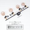 Pipisu Ceiling Light gold, brass, black, 4-light sources