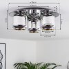 Verasara Ceiling Light chrome, 3-light sources