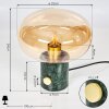 Maoro Table lamp green, brass, 1-light source