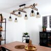 Gondo Ceiling Light Light wood, black, 6-light sources