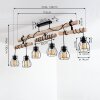 Gondo Ceiling Light Light wood, black, 6-light sources