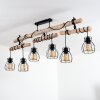 Gondo Ceiling Light Light wood, black, 6-light sources