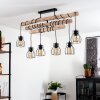 Gondo Ceiling Light Light wood, black, 6-light sources