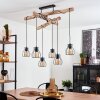 Gondo Pendant Light Light wood, black, 6-light sources