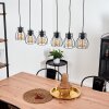 Gondo Pendant Light Light wood, black, 6-light sources