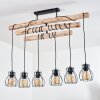 Gondo Pendant Light Light wood, black, 6-light sources
