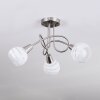 Warga Ceiling Light LED matt nickel, 3-light sources