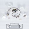 Warga Ceiling Light LED matt nickel, 3-light sources
