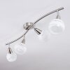 Warga Ceiling Light LED matt nickel, 4-light sources