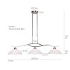 Steinhauer CAPRI hanging light stainless steel, 3-light sources