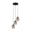 Eglo CHISLE Pendant Light gold, black, 3-light sources