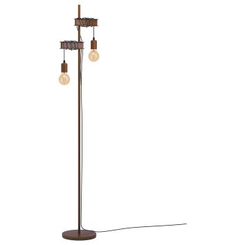 Eglo TOWNSHEND Floor Lamp Antique, brown, black, 2-light sources