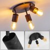 Ajaccio Ceiling Light black, 3-light sources
