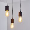 Ajaccio Pendant Light black, 3-light sources