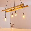 Palmetto Pendant Light Light wood, black, 4-light sources