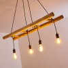Palmetto Pendant Light Light wood, black, 4-light sources