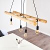 Palmetto Pendant Light Light wood, black, 4-light sources