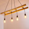 Palmetto Pendant Light Light wood, black, 4-light sources