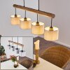 Adelboden Pendant Light Light wood, black, 4-light sources