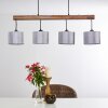 Adelboden Pendant Light Light wood, black, 4-light sources