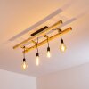 Palmetto Ceiling Light Light wood, black, 4-light sources