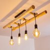 Palmetto Ceiling Light Light wood, black, 4-light sources