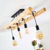 Palmetto Ceiling Light Light wood, black, 4-light sources