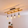 Palmetto Ceiling Light Light wood, black, 4-light sources
