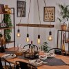 Aarhus Pendant Light Dark wood, black, 4-light sources