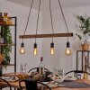 Aarhus Pendant Light Dark wood, black, 4-light sources