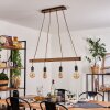 Aarhus Pendant Light Dark wood, black, 4-light sources