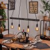 Aarhus Pendant Light Dark wood, black, 4-light sources