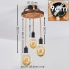 Garland Ceiling Light Dark wood, black, 3-light sources