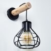 Gainesville Wall Light Light wood, black, 1-light source