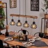 Gainesville Pendant Light Dark wood, black, 4-light sources