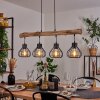 Gainesville Pendant Light Dark wood, black, 4-light sources