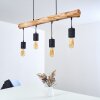 Ajaccio Pendant Light Dark wood, black, 4-light sources