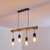 Ajaccio Pendant Light Dark wood, black, 4-light sources