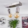 Tulla Ceiling Light matt nickel, 2-light sources