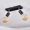 Tulla Ceiling Light chrome, black, 2-light sources