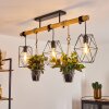 Taheramo Pendant Light Light wood, black, 3-light sources
