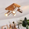 Zuoz Ceiling Light Light wood, 4-light sources