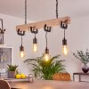 Hautahi Pendant Light Light wood, black, 4-light sources