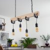 Hautahi Pendant Light Light wood, black, 4-light sources