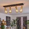 Tulla Ceiling Light brass, black, 4-light sources