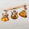 Orny Ceiling Light bronze, Light wood, 3-light sources