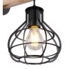 Globo CLASTRA Wall Light Light wood, black, 1-light source