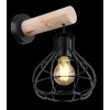Globo CLASTRA Wall Light Light wood, black, 1-light source