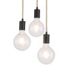 Globo GEORG Ceiling Light Dark wood, black, 3-light sources