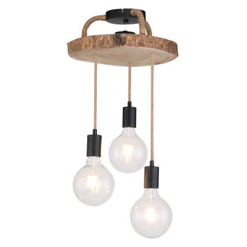 Globo GEORG Ceiling Light Dark wood, black, 3-light sources